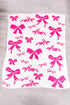Soft Cotton Bow Pattern Plush Throw Blanket
