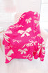 Soft Cotton Bow Pattern Plush Throw Blanket