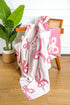 Soft Cotton Bow Pattern Plush Throw Blanket