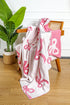 Soft Cotton Bow Pattern Plush Throw Blanket