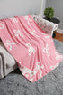 Soft Cotton Bow Pattern Plush Throw Blanket