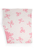 Soft Cotton Bow Pattern Plush Throw Blanket
