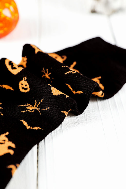Soft Cotton Graphic Print Novelty Crew Socks