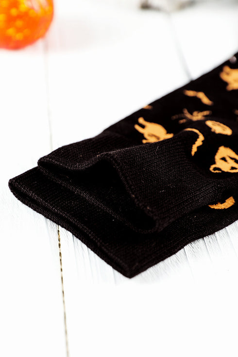 Soft Cotton Graphic Print Novelty Crew Socks
