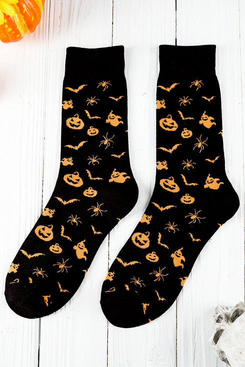 Soft Cotton Graphic Print Novelty Crew Socks