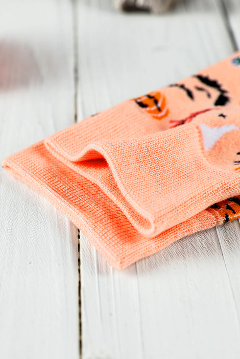 Soft Cotton Graphic Print Novelty Crew Socks