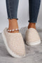 Soft Cotton Knit Round Toe Indoor Slippers