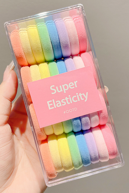 Soft Cotton Rope Elastic Ponytail Holder Set