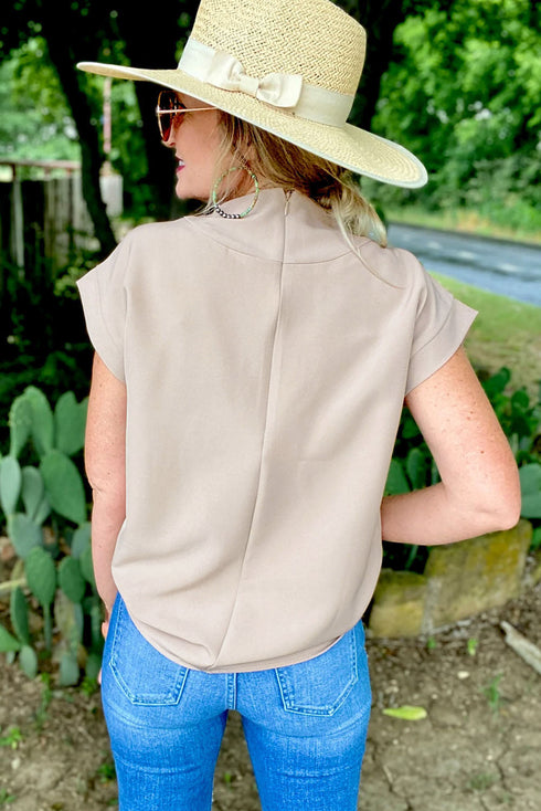 Soft Crew Neck Short Sleeve Loose Fit Top