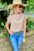 Soft Crew Neck Short Sleeve Loose Fit Top