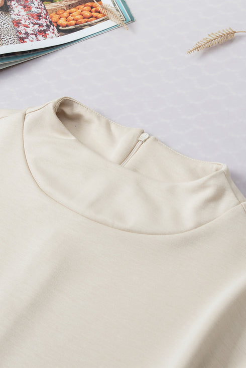 Soft Crew Neck Short Sleeve Loose Fit Top