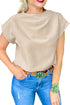 Soft Crew Neck Short Sleeve Loose Fit Top