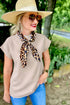 Soft Crew Neck Short Sleeve Loose Fit Top
