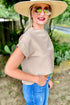 Soft Crew Neck Short Sleeve Loose Fit Top
