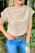 Soft Crew Neck Short Sleeve Loose Fit Top