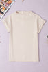 Soft Crew Neck Short Sleeve Loose Fit Top