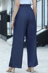 Soft Denim Smocked High Waist Wide Leg Jeans