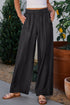 Soft Denim Smocked High Waist Wide Leg Jeans
