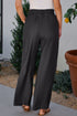 Soft Denim Smocked High Waist Wide Leg Jeans