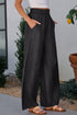 Soft Denim Smocked High Waist Wide Leg Jeans