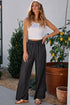 Soft Denim Smocked High Waist Wide Leg Jeans