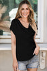 Soft Draped Cowl Neck Batwing Sleeve Top