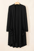 Soft Draped Open Front Long Sleeve Cardigan