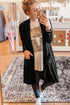 Soft Draped Open Front Long Sleeve Cardigan