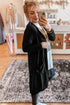 Soft Draped Open Front Long Sleeve Cardigan