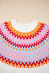 Soft Fair Isle Knit Crew Neck Pullover Sweater
