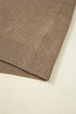 Soft Fine Knit Button Cuff Crew Neck Sweater