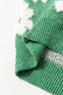 Soft Floral Knit Quarter Zip Long Sleeve Sweater