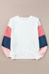 Soft French Terry Contrast Panel Pullover Top