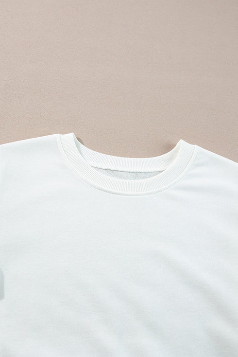 Soft French Terry Contrast Panel Pullover Top