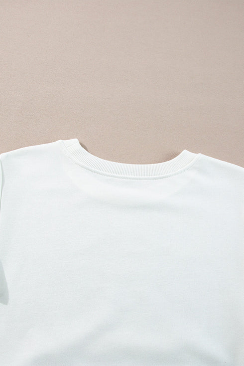 Soft French Terry Contrast Panel Pullover Top
