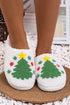Soft Fuzzy Fleece Tree Print Indoor Home Slippers