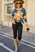 Soft Fuzzy Knit Large Floral Graphic Sweater