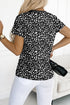 Soft Jersey Abstract Spot Print Short Sleeve Top
