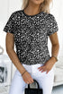 Soft Jersey Abstract Spot Print Short Sleeve Top