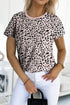 Soft Jersey Abstract Spot Print Short Sleeve Top