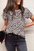 Soft Jersey Abstract Spot Print Short Sleeve Top