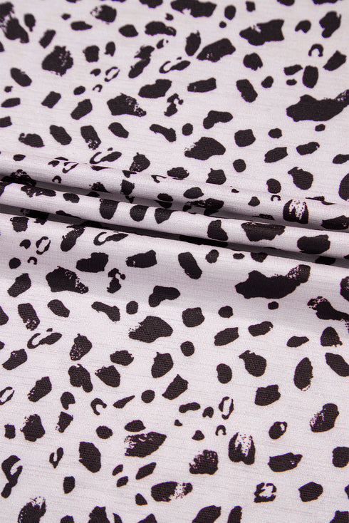 Soft Jersey Abstract Spot Print Short Sleeve Top