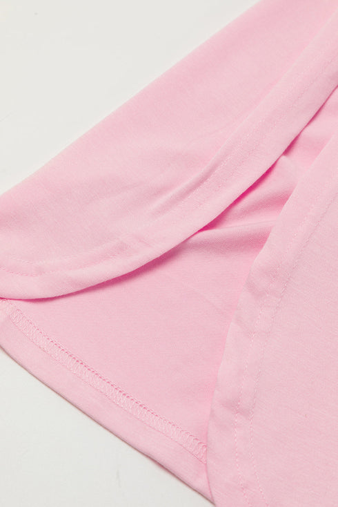Soft Jersey Knit Rolled Sleeve Pocketed Maxi Dress
