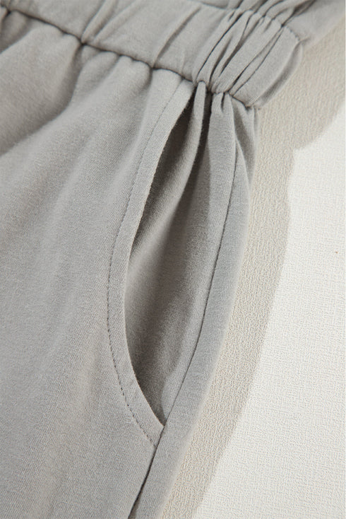 Soft Jersey Knit Sleeveless Drawstring Waist Dress