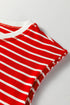 Soft Jersey Knit Striped Muscle Sleeve Tee