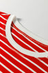 Soft Jersey Knit Striped Muscle Sleeve Tee