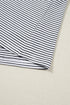 Soft Jersey Striped Print Contrast Trim Short Sleeve T Shirt