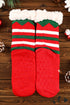 Soft Knit Cartoon Pattern Striped Crew Socks