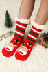 Soft Knit Cartoon Pattern Striped Crew Socks
