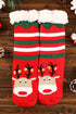Soft Knit Cartoon Pattern Striped Crew Socks
